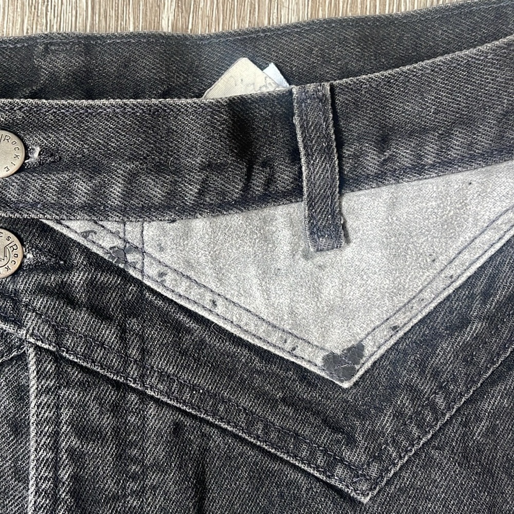 Vintage “Rockies” black denim jeans riding 90s size 13 / 14 - Picture 13 of 13